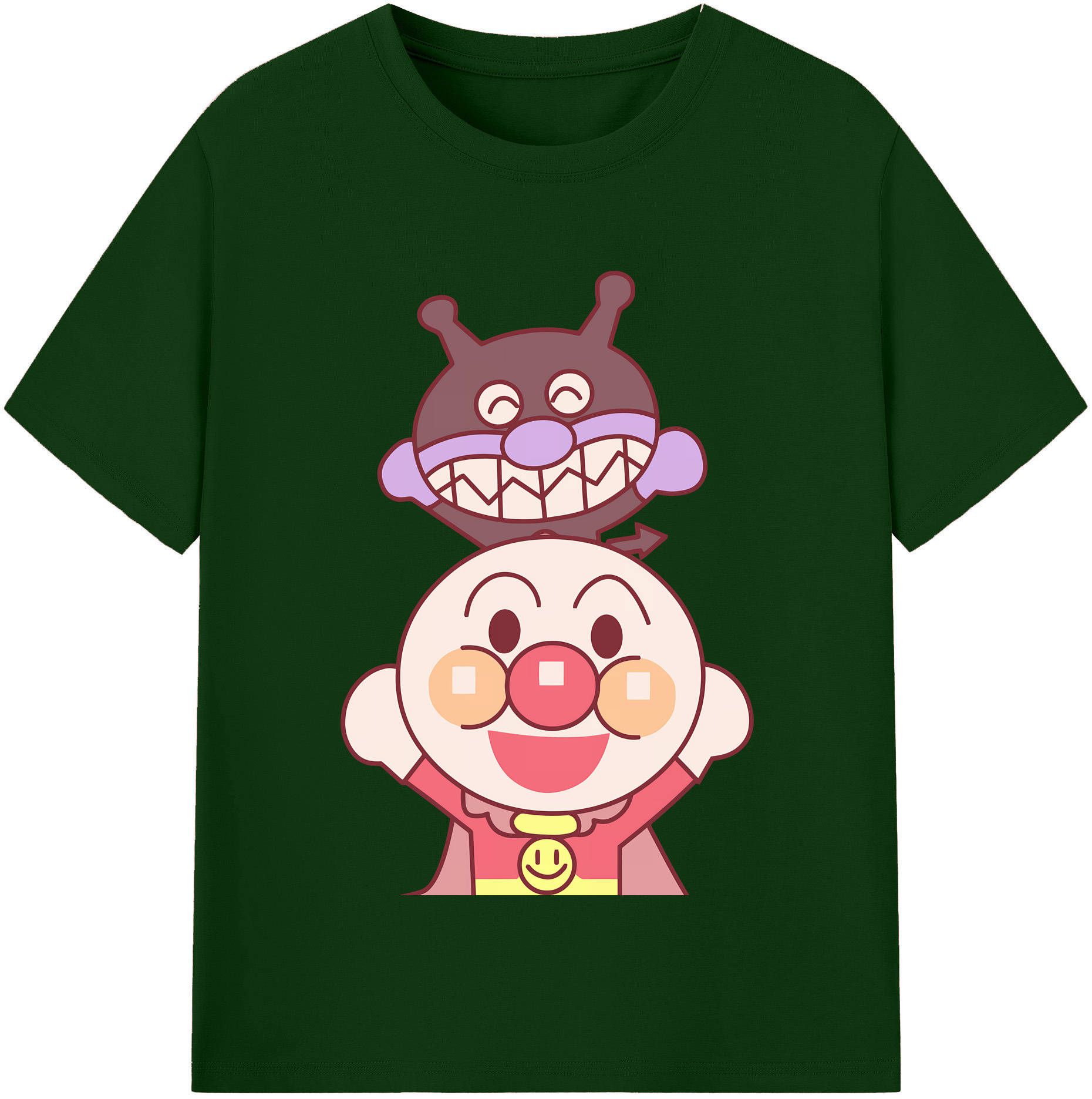 （画像用） アンパンマン Anpanman 綿100％半袖Tシャツ（フロントプリント）